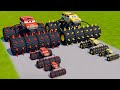 Big & Small McQueen Saw Wheels Police VS Train | BeamNG.drive