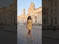 White, Yellow & Pink 💛🤍🩷 | Rome Fashion Style 💛🤍🩷 Piazza Navona Catwalk