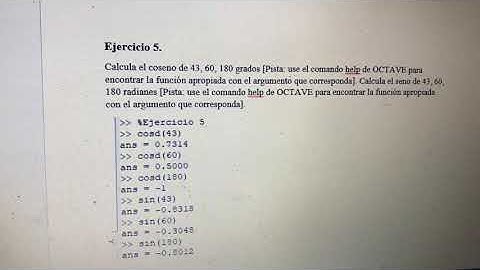 Ejercicios resueltos en octave