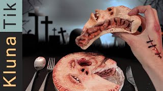 Kluna Eating BRAIN Pie!! with EYEBALLS and teeth | Kluna Tik Dinner #38 |ASMR eating sounds face pie