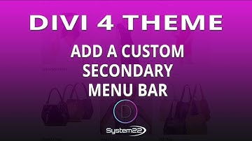 Divi 4 Add A Custom Secondary Menu Bar