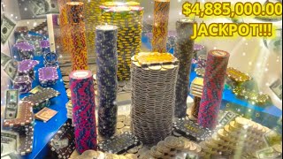 🔵🟡(MUST SEE) HIGH RISK COIN PUSHER $2,000,000 BUY IN! WON OVER $4,885,000.00! (MEGA JACKPOT)