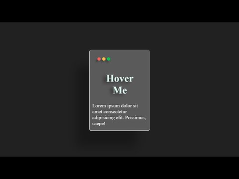 How to Create Glassmorphism Card Hover Animation | Coding Cloud