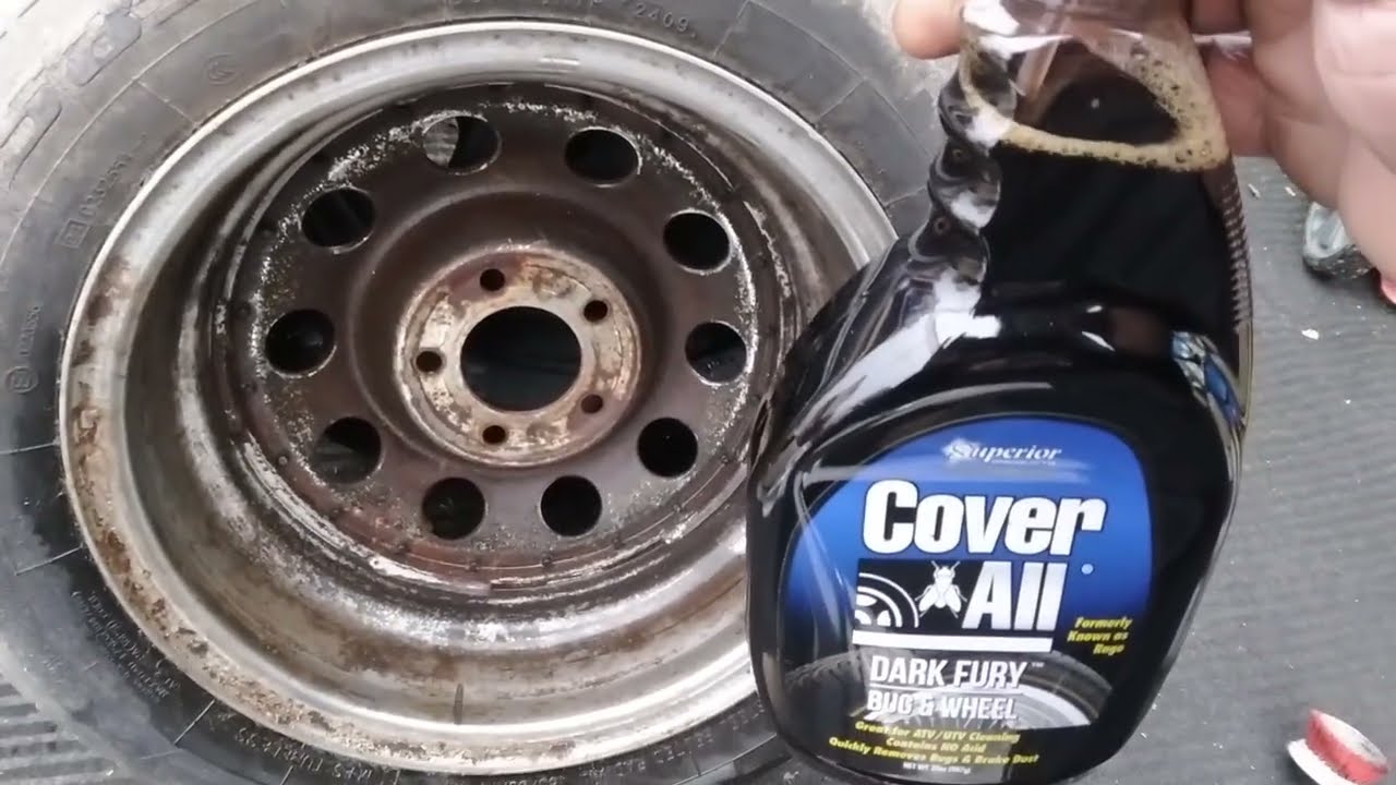 Dark Fury Wheel Cleaner, We clean the wheels on every new tire install :-)  Check out Superior Products Dark Fury, a safe, non-acid wheel cleaner being  used on Mercedes wheels