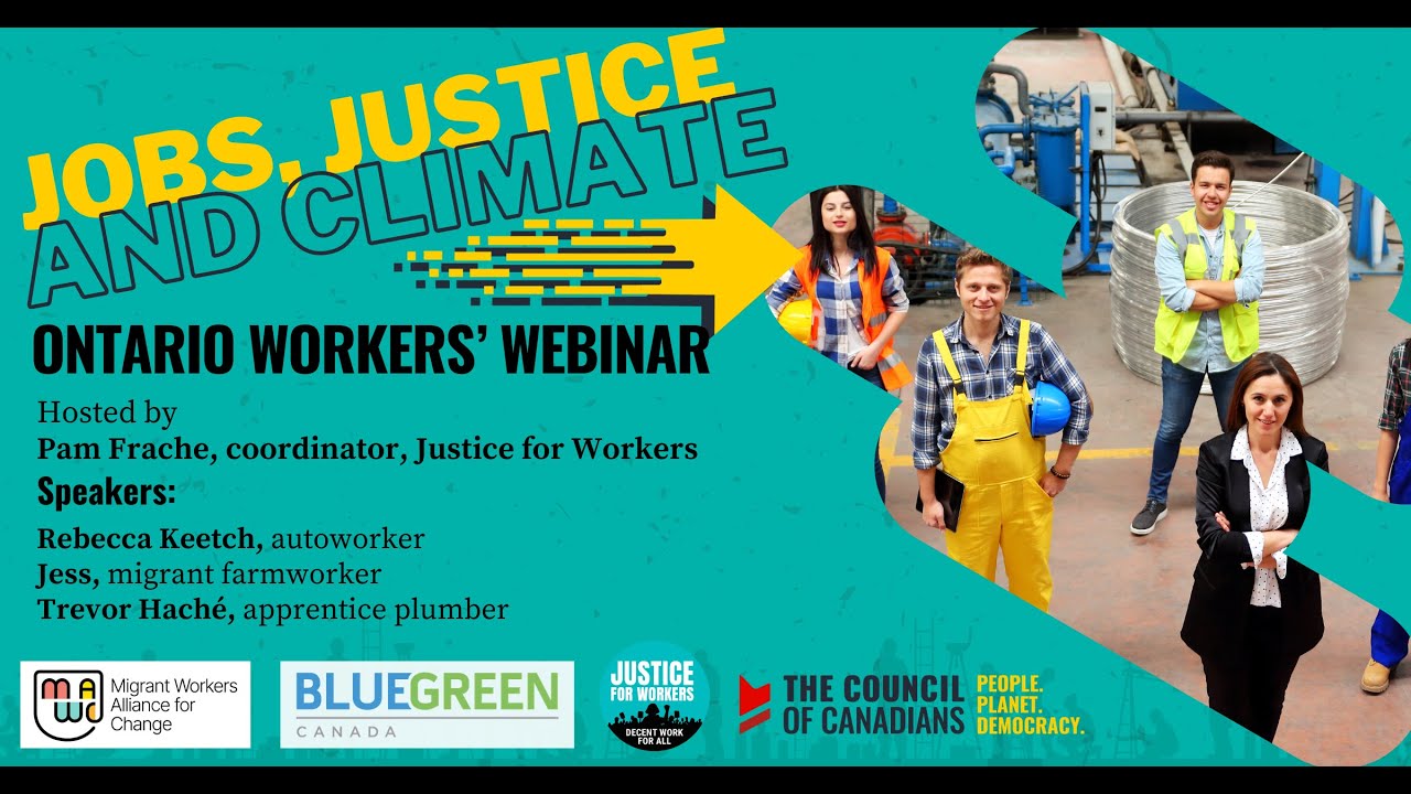 Jobs, Justice and Climate – Ontario Workers’ Webinar