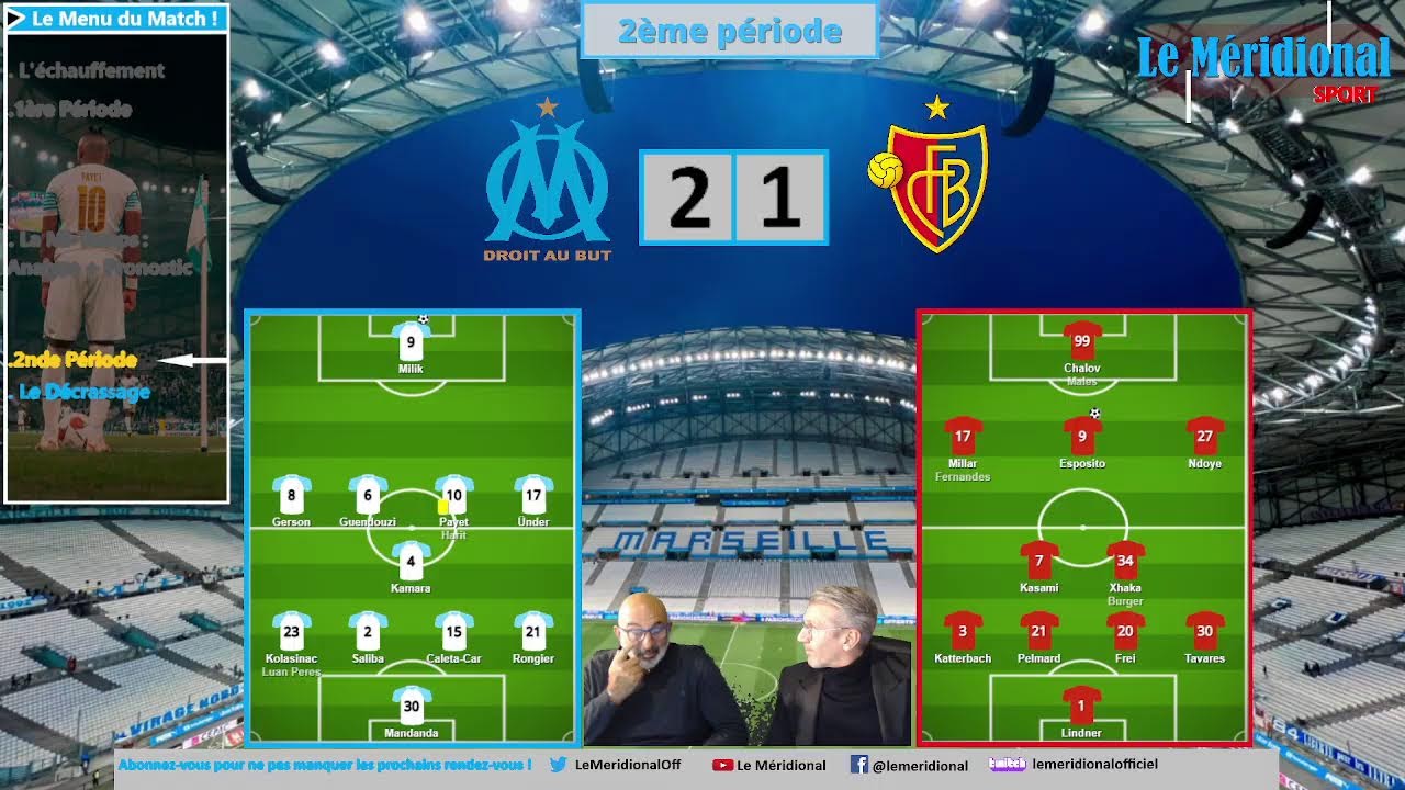 OM-FC Bâle en direct : le live du Méridional / 1/8 de Finale Conference League