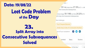 Split Array into Consecutive Subsequences || Leetcode Daily Challenge