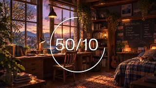 Pomodoro deep focus ★︎ pomodoro 50/10 Studying with the sound of rain ★︎ 3 x 50 min