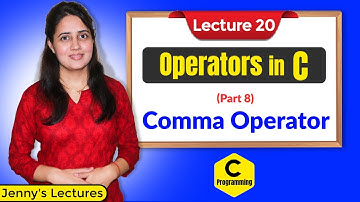 C_20 Operators in C - Part 8 | Comma Operator |  C Programming Tutorials