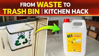 Waste Gallon to Cabinet Trash Bin | DIY