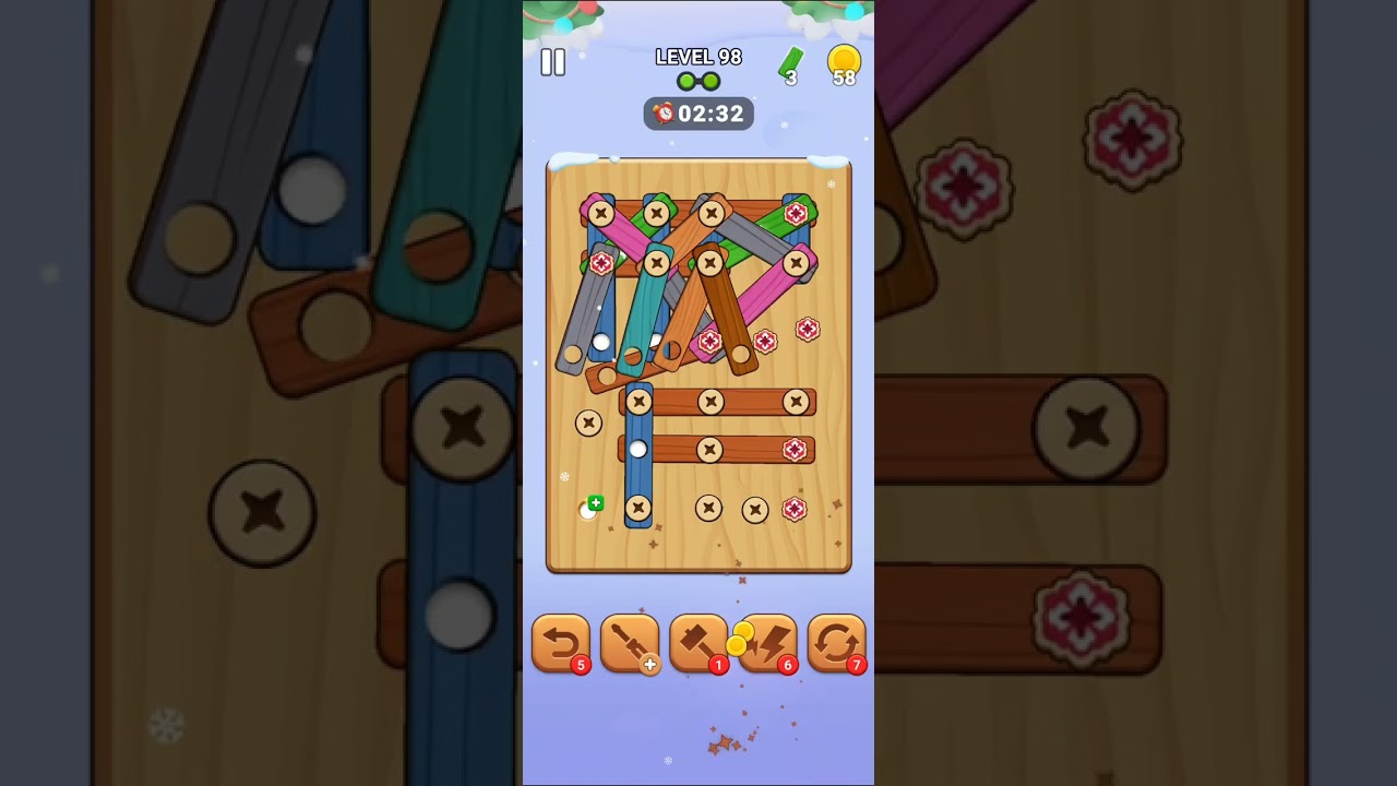 Wood Screw Puzzle Level 98 🔧 Extreme Logic Puzzle Solved! - YouTube
