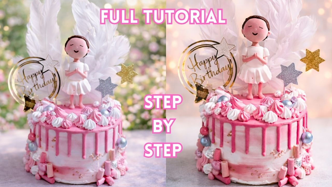 Princess Birthday Cake | Princess Cake Design Fairy wing | Birthday Cake For Baby Girl #cakecalorie