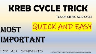 krebs cycle mnemonic  trick | learn in just 1 minute  | TCA cycle trick in just 60 seconds