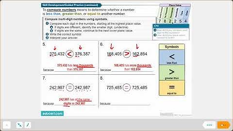 Compare Numbers 4.NBT.2