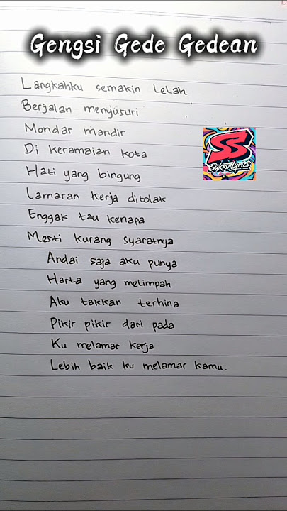 Gengsi Gede Gedean Lyrics #shorts #lyrics #trending