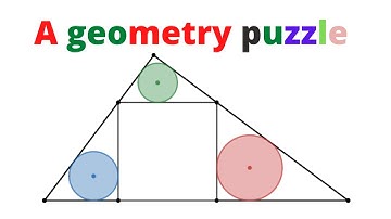 Three circles and a square. A Sangaku problem