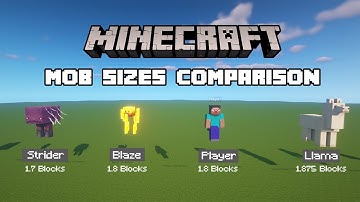 MINECRAFT MOB SIZE COMPARISON (2021)