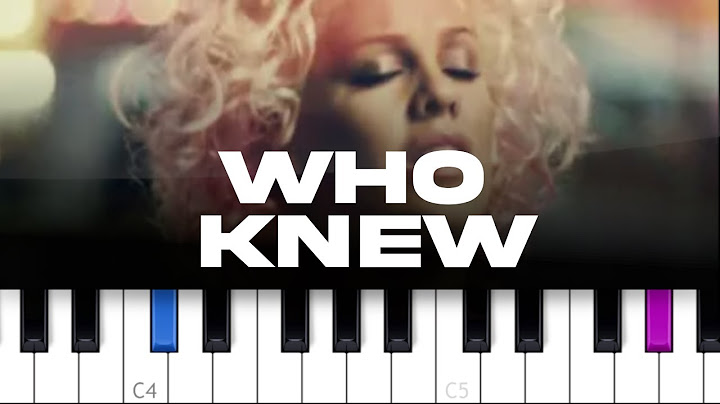Who Knew Piano version - Piano performance video thumbnail
