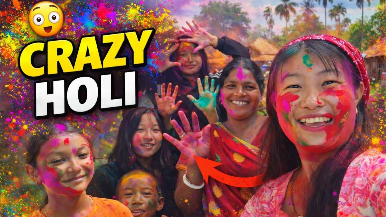Crazy Holi in My Village 😱🌈 | Kids & Friends Color Party Gone Wild!