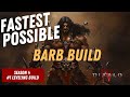 This is the fastest 1100 barbarian leveling build for season 4