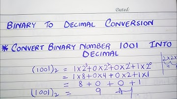 Binary to decimal conversion in urdu and hindi