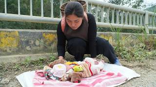 A single mother helped a newborn baby who had been abandoned by its parents in -5°C weather.