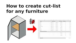 How to create cut-list for any furniture | FreeCAD Woodworking workbench