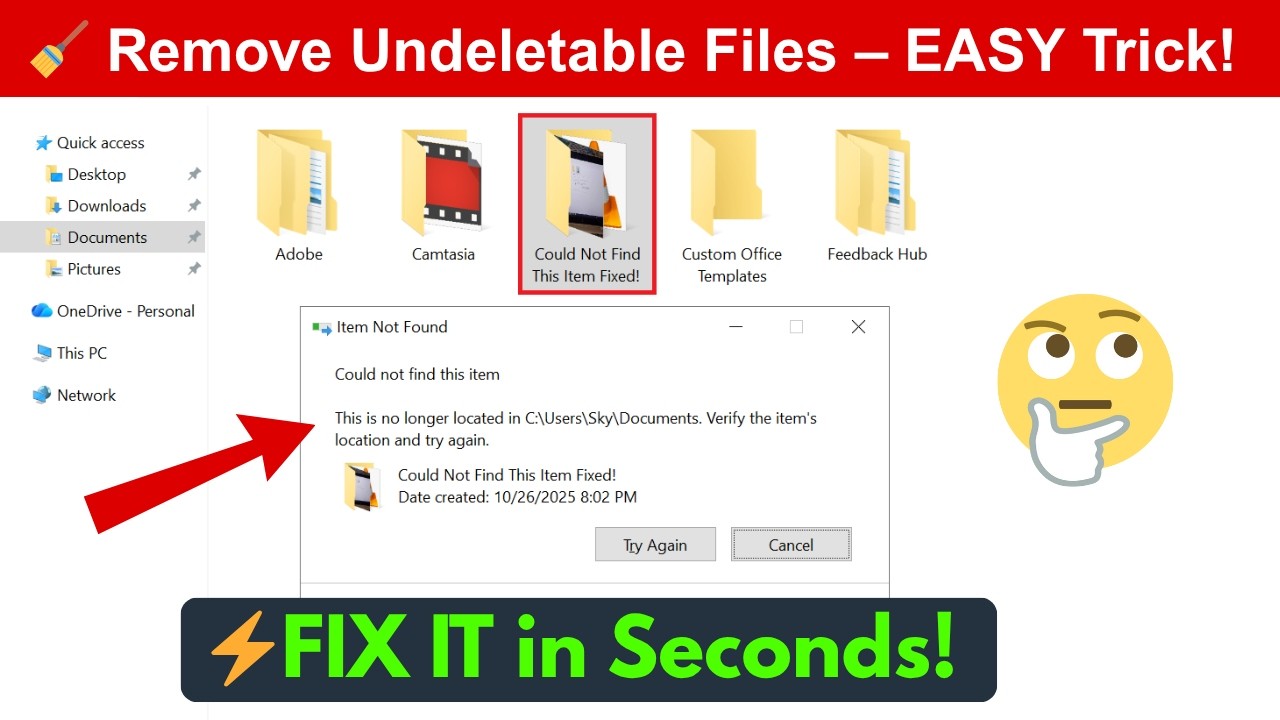 Can’t Delete a File or Folder on Windows? Try This WinRAR Trick! 💻🔥 ...