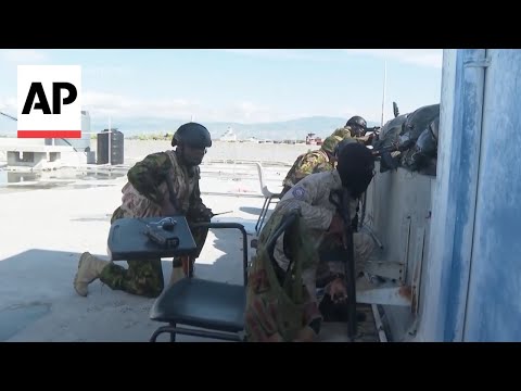 Kenyan police forces exchange gun fire with gangs in Haiti