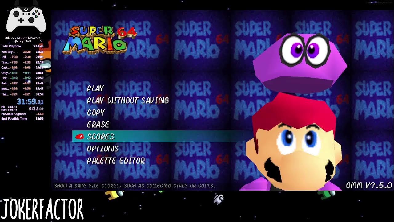 SM64 Odyssey Moveset All Pink Gold Stars WR ATTEMPTS! - YouTube