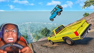 CARS VS DOWNHILL 😱 - [BeamNG.Drive]