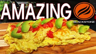HOW TO MAKE AN AMAZING OMELETTE ON THE BLACKSTONE GRIDDLE! EASY RECIPE