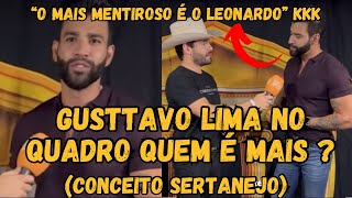 Gusttavo Lima REVELA “Quem é mais” entre Cantores em quadro do Conceito Sertanejo e DIVERTE os fãs