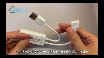 aixi-SHS Wi-Fi LED Controller 4 pin USB RGB DC5V Tuya APP Remote Control Dimmable, Alexa Compatible