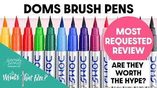 Honest Review of the DOMS Brush Pens (What's That Pen?) 