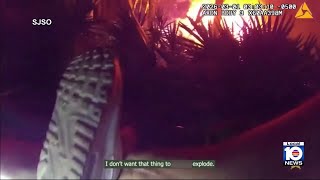 Video shows rescue after fiery crash in Florida