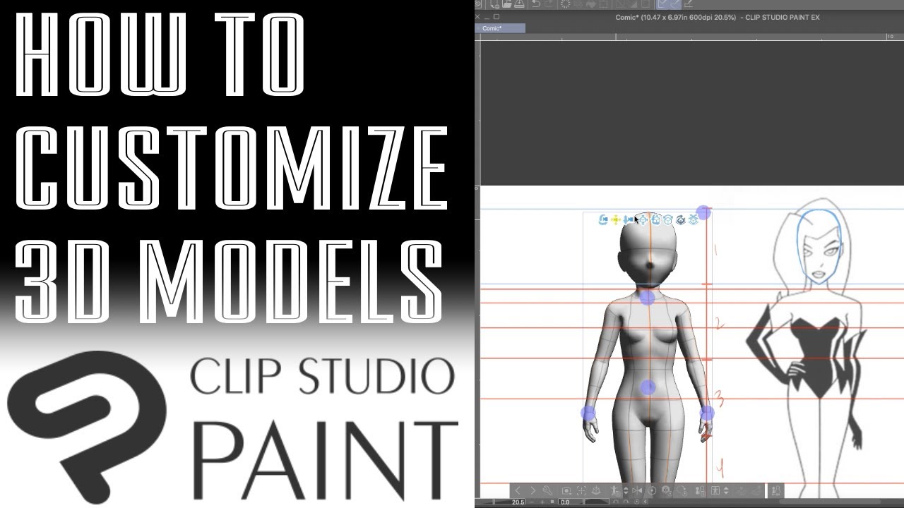 Clip Studio How To Customize 3d Models Youtube