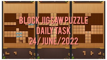 Block jigsaw puzzle game daily task today/solved/24 June 2022#blockjigsawpuzzle #dailytasks
