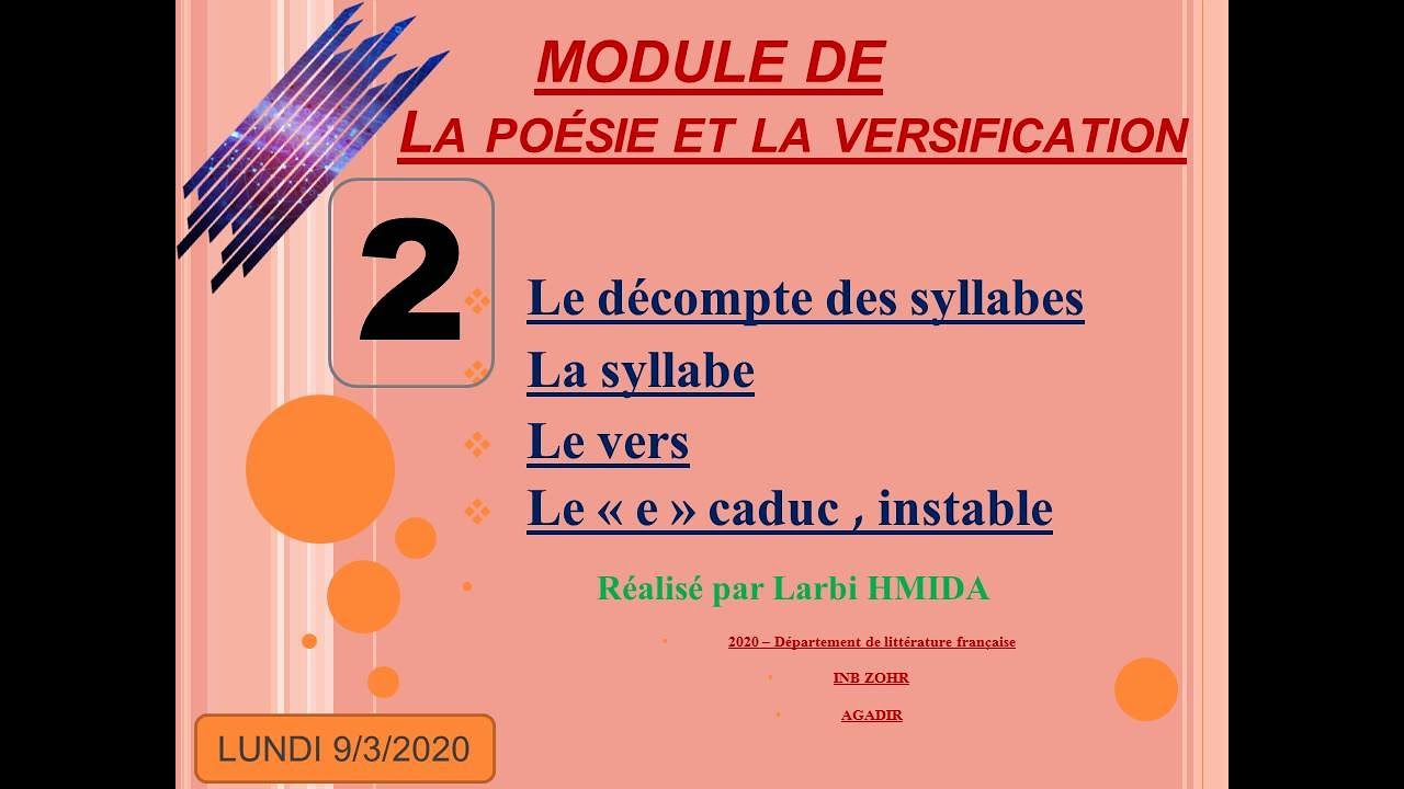 2 - poésie et versification - le décompte des syllabes - YouTube