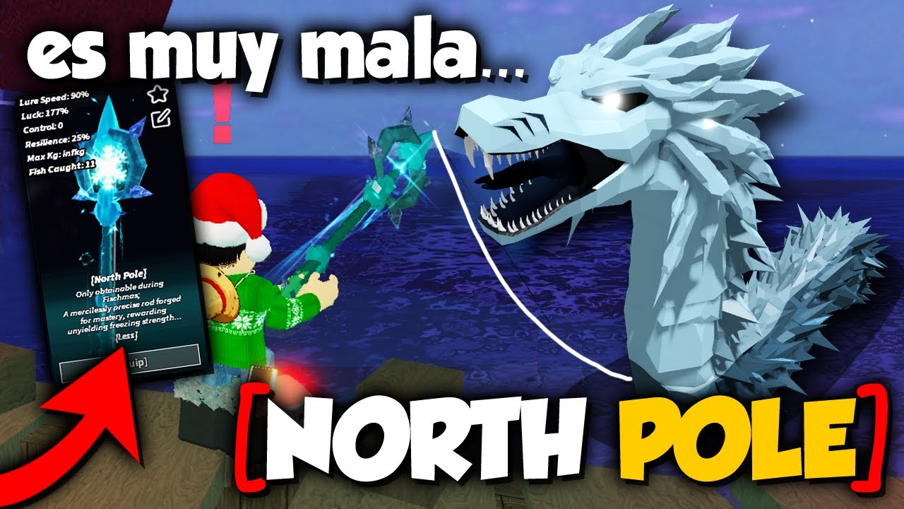 como conseguir CAÑA NORTH POLE en FISCH ROBLOX