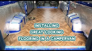 Installing GREAT LOOKING FLOORING in a Campervan - DIY Budget Campervan Conversion by Pilgrim Pods 11,642 views 3 years ago 10 minutes, 24 seconds