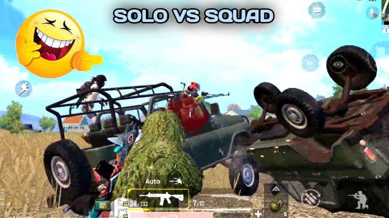 FUNNY GAMEPLAY WITH SQUAD KILLS | SOLO vs SQUAD | PUBG Mobile - YouTube