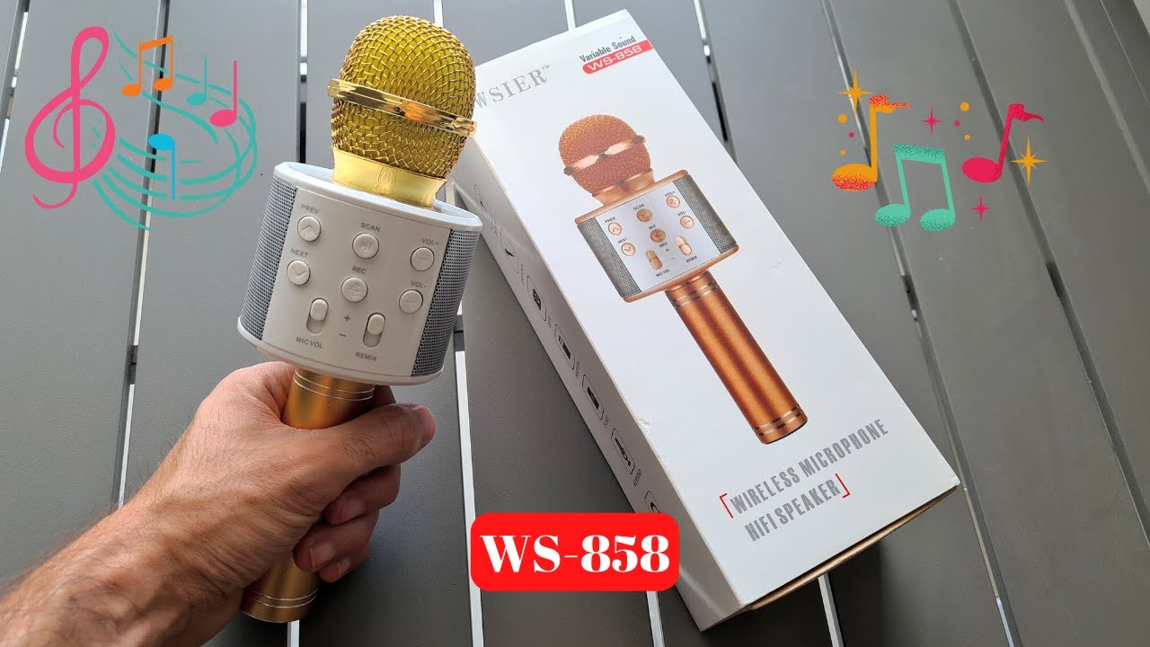 Micrófono inalámbrico Bluetooth para karaoke 3 en 1 WS-858 LD1005 - Tech  Toyz LD