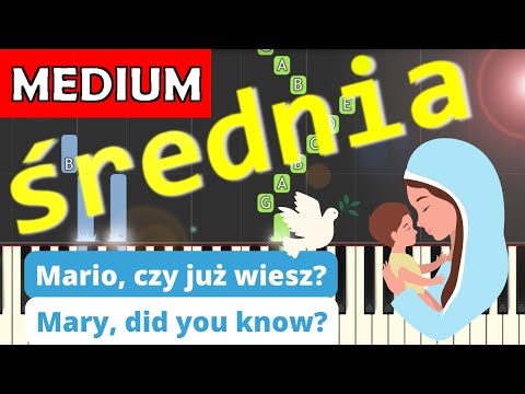 🎹 Mario, czy już wiesz (Mary did you know) - Piano Tutorial (średnia wersja) 🎵 NUTY W OPISIE 🎼