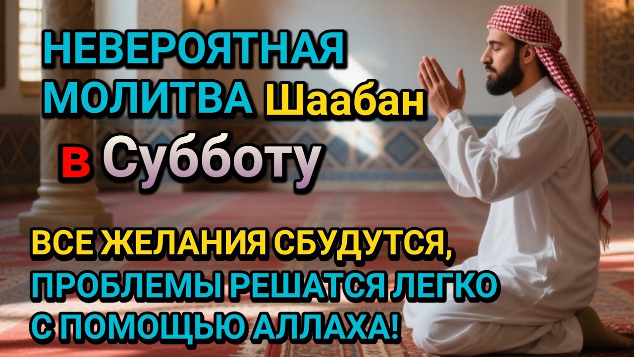 Невероятная молитва в Субботу в месяце Шаабан! Все желания сбудутся, и проблемы исчезнут