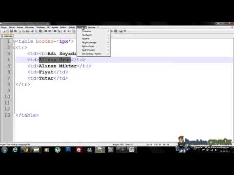 Video: HTML'de Bir Tablo Nasıl çizilir
