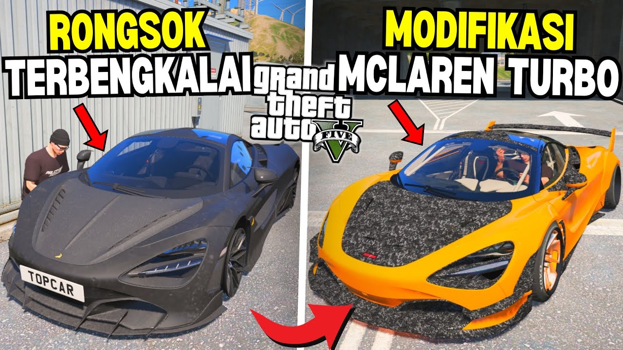 Aku Menemukan Mobil Hypercar Langka Mclaren 720S Rongsok Terbengkalai di Kota - GTA 5 MOD