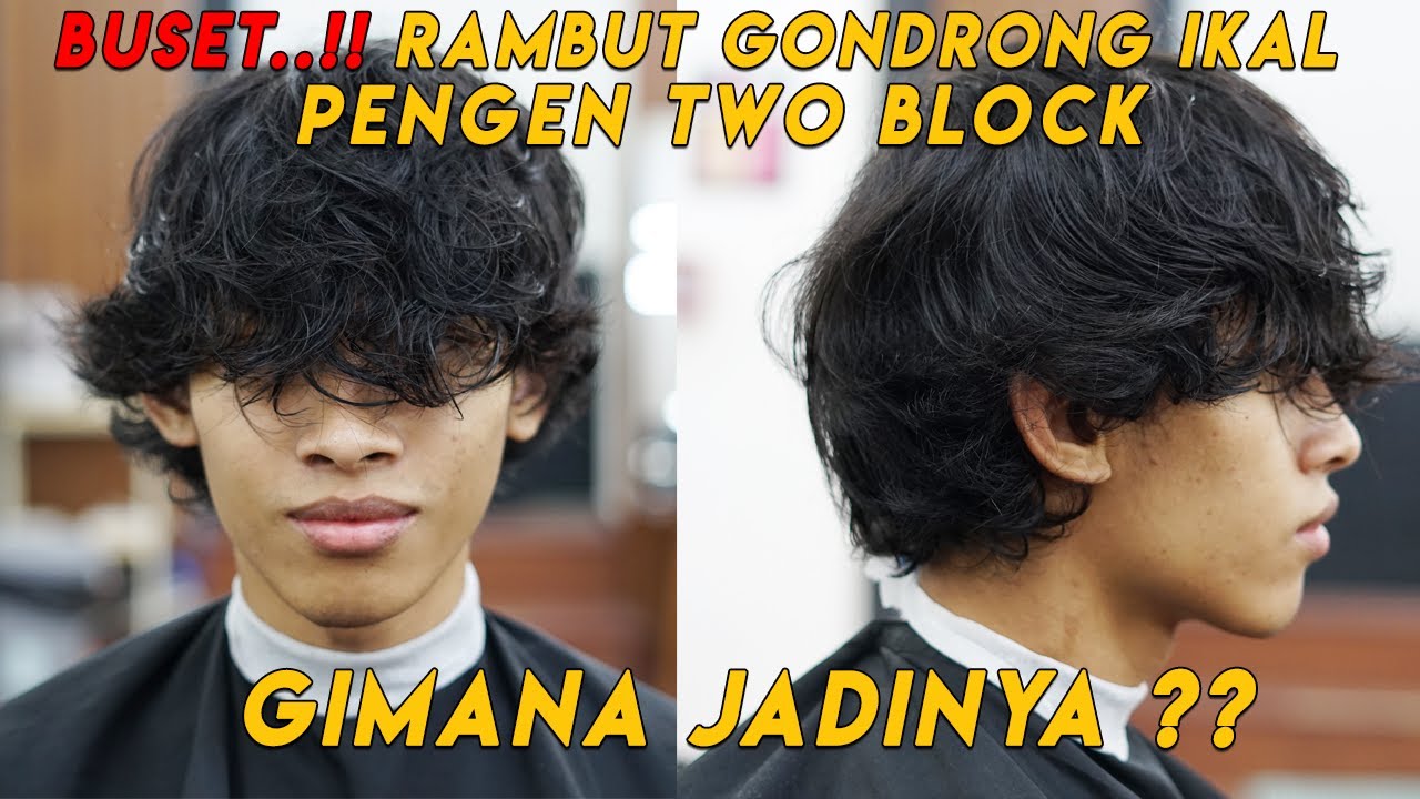  Rambut  Gondrong ikal  Pengen Model  TWO  BLOCK  KOREAN 