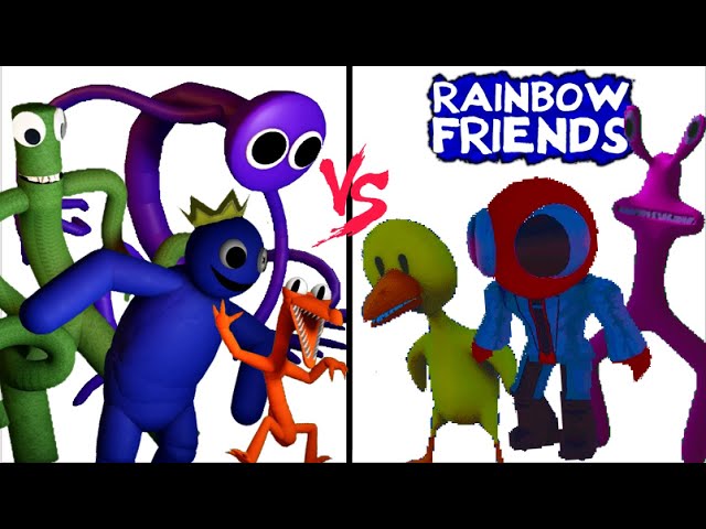 Friday Night Funkin: Raibow Friends 2D vs 3D (Red, Pink, Yellow Join) 