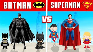 BATMAN Family vs SUPERMAN Family in GTA 5!